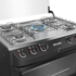 Fogão Mueller 5 bocas Com Acendimento Automático Preto Fosco - MFI5BB 