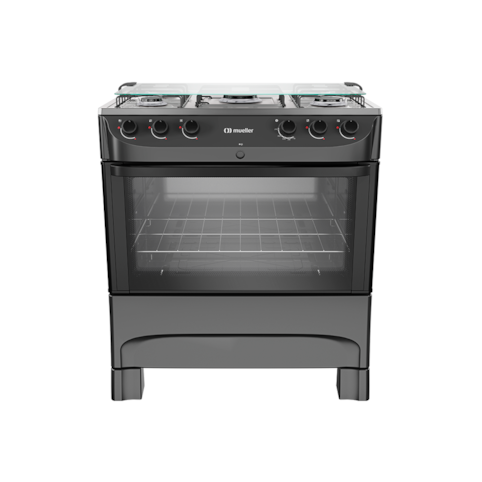 Fogão Mueller 5 bocas Com Acendimento Automático Preto Fosco - MFI5BB 