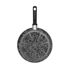 Frigideira Rochedo Robusta 24 cm C/Tampa - Preto