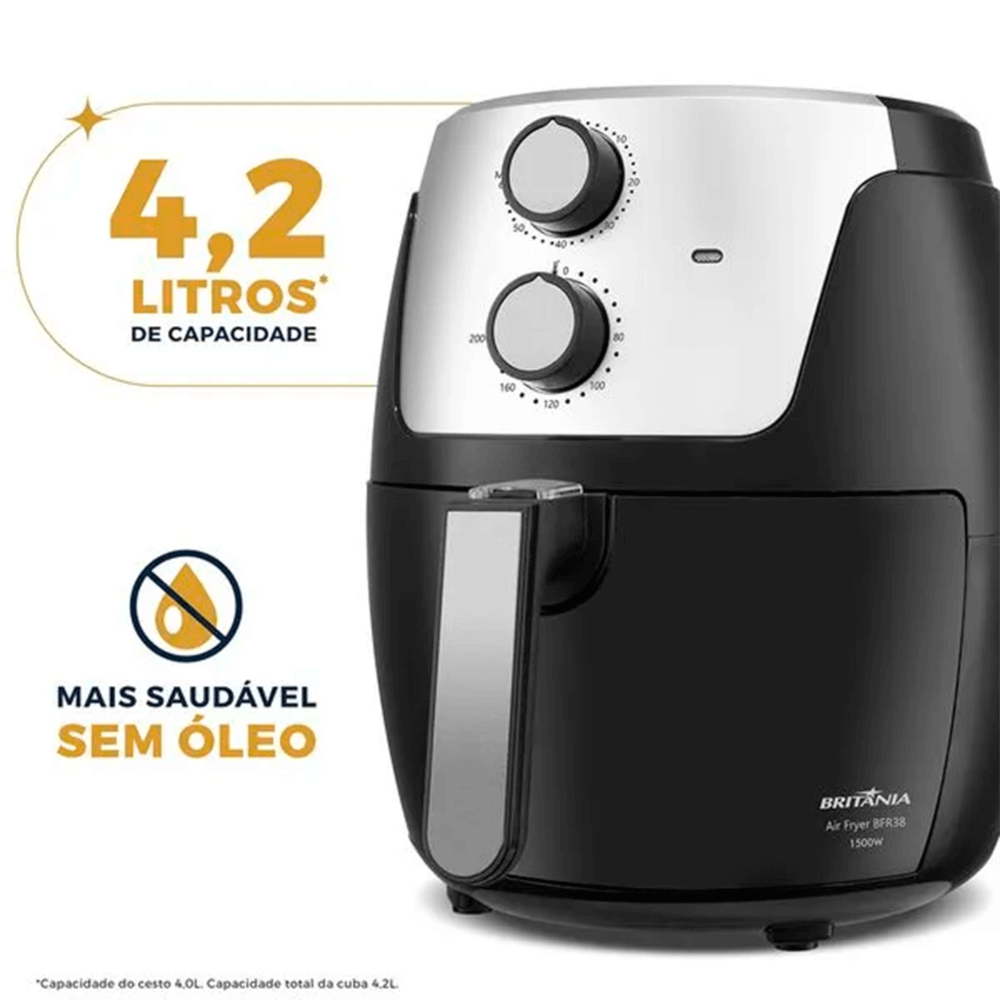 Fritadeira Britania Air Fryer BFR38 4 2L 110V Martinello