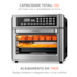 Fritadeira Elétrica Mondial Air Fryer AFO-25L-BI - Preto/Inox 110V