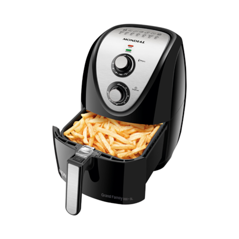 Fritadeira Elétrica sem Óleo/Air Fryer Mondial AFN-50-BI - Preto Inox 5L 110v