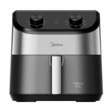 Fritadeira Midea Air Fryer FWM55P1 Widemax 5,5L - Preto 110V