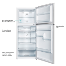 Geladeira/Refrigerador Hisense 381L RT375N3 Inverter Frost Free- Branco 220V 