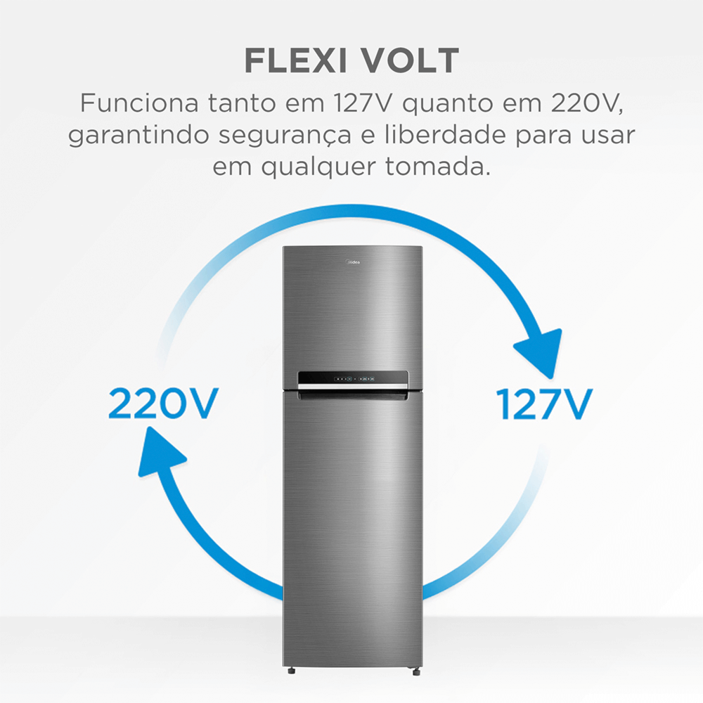 Geladeira/Refrigerador Midea 425L MD-RT572EVD463 - Inox Bivolt