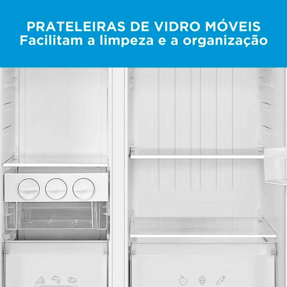 Geladeira/Refrigerador Midea Side By Side 511L MD-RS710FGD461