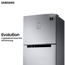 Geladeira Samsung Evolution RT46 com PowerVolt Inverter Duplex 460L Inox Look