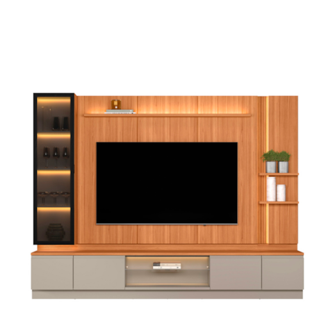 Home Linea Brasil Magnum 2,90 Metros - Canela/Gris Fosco