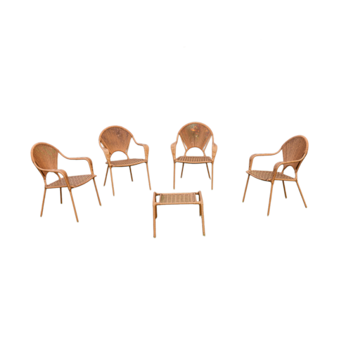 Jogo de área WJ Pluma - 04 Cadeiras 