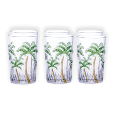 Jogo De Copos Agua Palm Tree Color - Class Home 1156 - 6 Peças