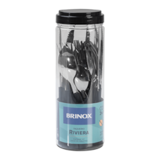 Jogo de Inox Brinox 25 Peças Riviera Pote 6025/712 - Preto