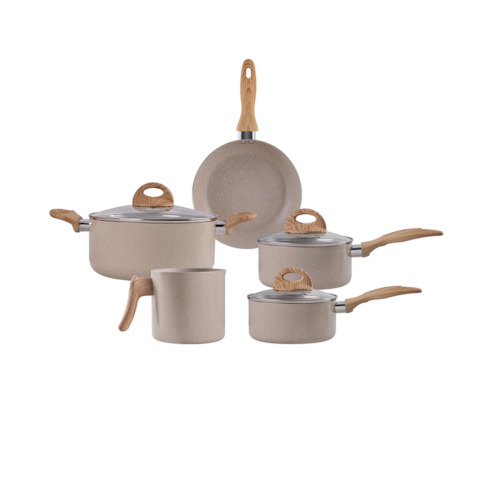 Jogo de Panelas Brinox 5 Peças Ceramic Smart Plus C/Indução Areia - 4774/105 