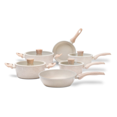 Jogo de Panelas Brinox 6 Peças Sirius Com Indução 4814/101 - Vanilla Jogo de Panelas Brinox 6 Peças Sirius Com Indução 4814/101 - Vanilla