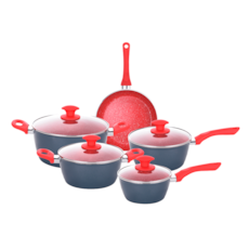 Jogo de Panelas Class Home 5 Peças Ceramic Indução Onix 1914 - Vermelho Jogo de Panelas Class Home 5 Peças Ceramic Indução Onix 1914 - Vermelho