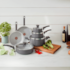 Jogo de Panelas Tefal Recycled Cerâmic 10 Peças C585SE64 - Cinza