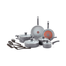 Jogo de Panelas Tefal Recycled Cerâmic 10 Peças C585SE64 - Cinza Jogo de Panelas Tefal Recycled Cerâmic 10 Peças C585SE64 - Cinza