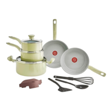 Jogo de Panelas Tefal Recycled Ceramic 9 Peças C581SCFT - Verde Jogo de Panelas Tefal Recycled Ceramic 9 Peças C581SCFT - Verde