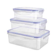 Jogo de Potes Euro 3 Peças Hermético 3697 - Azul Jogo de Potes Euro 3 Peças Hermético 3697 - Azul