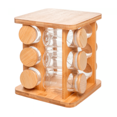 Jogo de Potes Temperos Wolff 12 Peças Com Suporte Giratório - 20699 Jogo de Potes Temperos Wolff 12 Peças Com Suporte Giratório - 20699