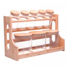 Jogo de Potes Temperos Wolff 8 Peças Com Suporte - 20695 Jogo de Potes Temperos Wolff 8 Peças Com Suporte - 20695