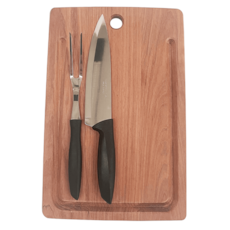 Jogo de Tábua Com Faca e Garfo Tramontina - 10239/760 Jogo de Tábua Com Faca e Garfo Tramontina - 10239/760