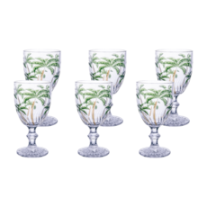 Jogo de Taças Água Palm Tree Color Class Home - 06 Peças 1154 Jogo de Taças Água Palm Tree Color Class Home - 06 Peças 1154