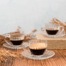 Jogo de Xícaras Café Lehavi 6 Peças Siena V1126