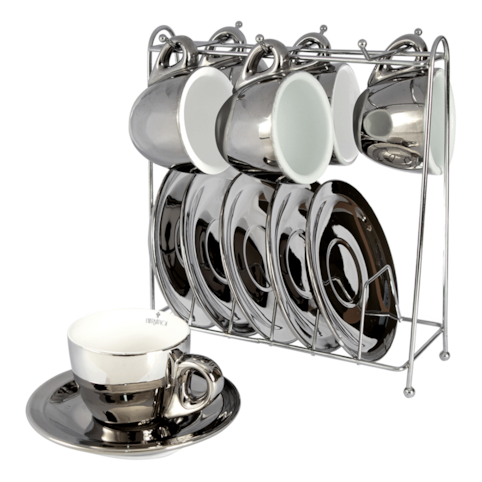 Jogo de Xícaras de Café Full Fit Chrominno Com Suporte - 24542