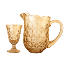 Jogo Jarra/Copos Full Fit Ângelica 7 Pelas Âmbar - 30093 Jogo Jarra/Copos Full Fit Ângelica 7 Pelas Âmbar - 30093