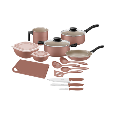 Kit Cozinha Tramontina 14 Peças Turim - Mocaccino 28299/310