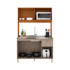 Kit Indekes Veneto 1,22 Metros - Freijó/Camurça