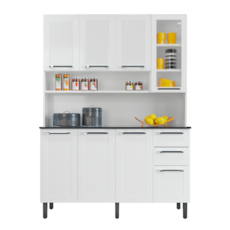 Kit Itatiaia Florença 8 Portas e 2 Gavetas 140 cm - Branco Kit Itatiaia Florença 8 Portas e 2 Gavetas 140 cm - Branco