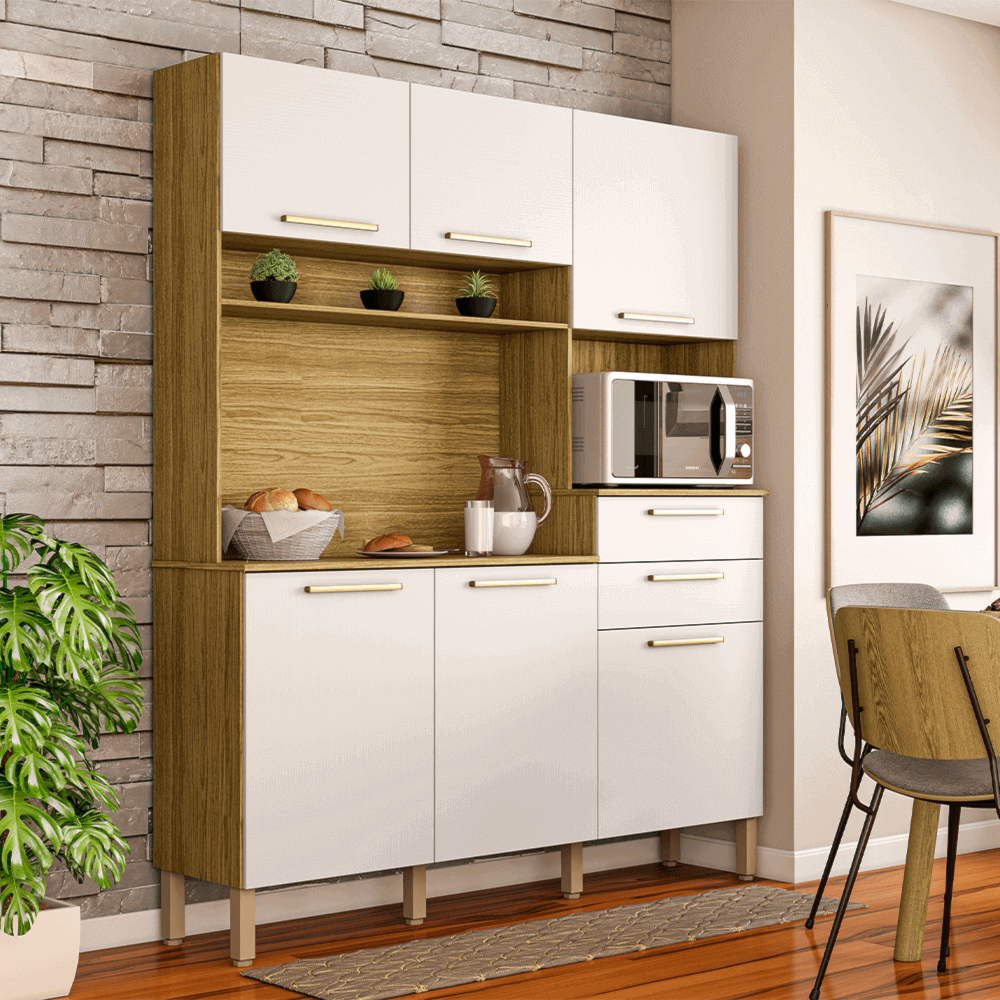 Kit Paraná 6 Portas Montesa - Freijó/Supremo Ripado - 8976