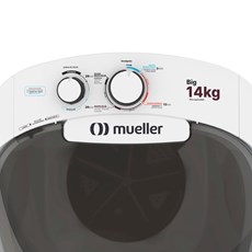 Lavadora de Roupas Mueller Big 14Kg - Semiautomática 7 Programas de Lavagem Branca 110V