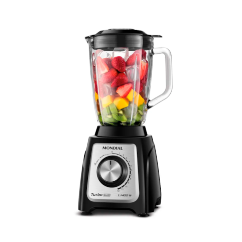 Liquidificado Mondial Turbo Glass L-1440-GI Preto - 110V