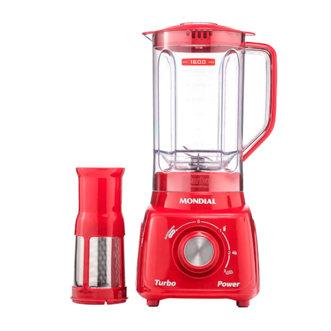 Liquidificador Mondial L-99 FR Turbo Power Com Filtro - Vermelho 220V