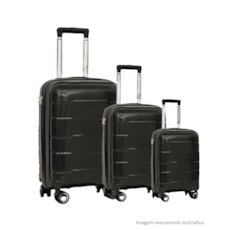 Mala Cruzeiro Polipropileno Grande 28" - Preta