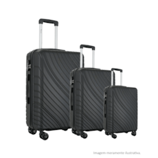 Mala de Viagem Cruzeiro ABS Média 24" - Preta