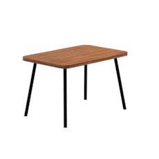 Mesa Carraro Stellar 1598 Com 4 Cadeira 1751 - Nogueira/Preto Mesa Carraro Stellar 1598 Com 4 Cadeira 1751 - Nogueira/Preto