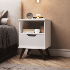 Mesa de Cabeceira Movelbento 1 Gaveta MB 1106 - Branco Mesa de Cabeceira Movelbento 1 Gaveta MB 1106 - Branco