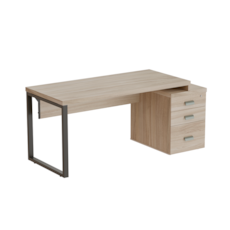 Mesa de Escritório Marzo Prima Arquivo 150 com Gaveta - Fresno