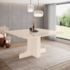 Mesa Henn Mavi Com 8 Cadeiras Ivy - Off White/Corano Caramelo/Creme
