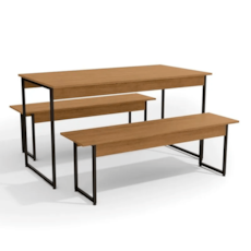 Mesa Kappesberg LI013 Com 2 Bancos - Canela/Branco