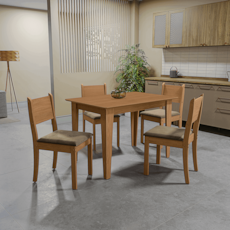 Mesa Kappesberg Star Melina com 4 Cadeiras CSJ1848 - Canela/Marrom Mesa Kappesberg Star Melina com 4 Cadeiras CSJ1848 - Canela/Marrom