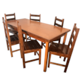 Mesa ML Imperial 1,60M com 6 Cadeiras - Madeira
 