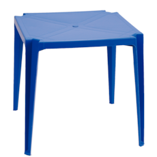 Mesa Plástica Plastable Quadrada Plus - Azul Mesa Plástica Plastable Quadrada Plus - Azul