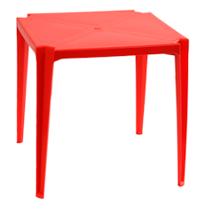 Mesa Plástica Plastable Quadrada Plus - Vermelha Mesa Plástica Plastable Quadrada Plus - Vermelha