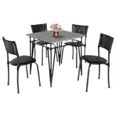 Mesa WJ Midi com 04 Cadeiras - Granito 213/1-406 Mesa WJ Midi com 04 Cadeiras - Granito 213/1-406