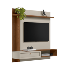 Painel Linea Brasil Alvorada 1.3 - Freijó/Off White Painel Linea Brasil Alvorada 1.3 - Freijó/Off White