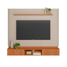 Painel Linea Brasil Amarante 1,80 Metros - Canela / Off White Fosco